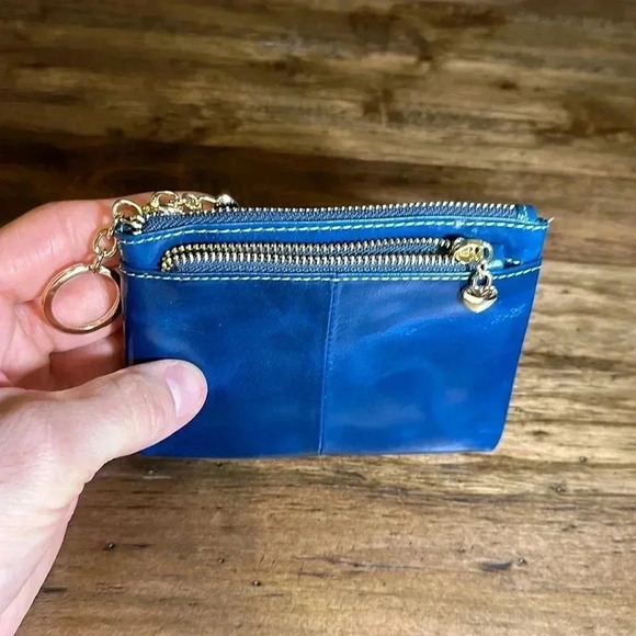 MDBM UK Maison de Beaute Marseilles LIMOGES Small Wallet Prussian Blue MSRP $49 - Picture 4 of 15
